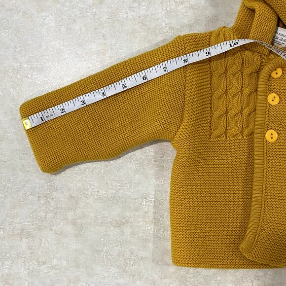 2 Knit Baby Hooded Jackets in colors yellow and red Size 12M - Picture 11 of 12